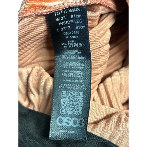 ASOS Womens Striped Wide-Leg Pants L 32" Waist Polyester/Elastane - Picture 4 of 7